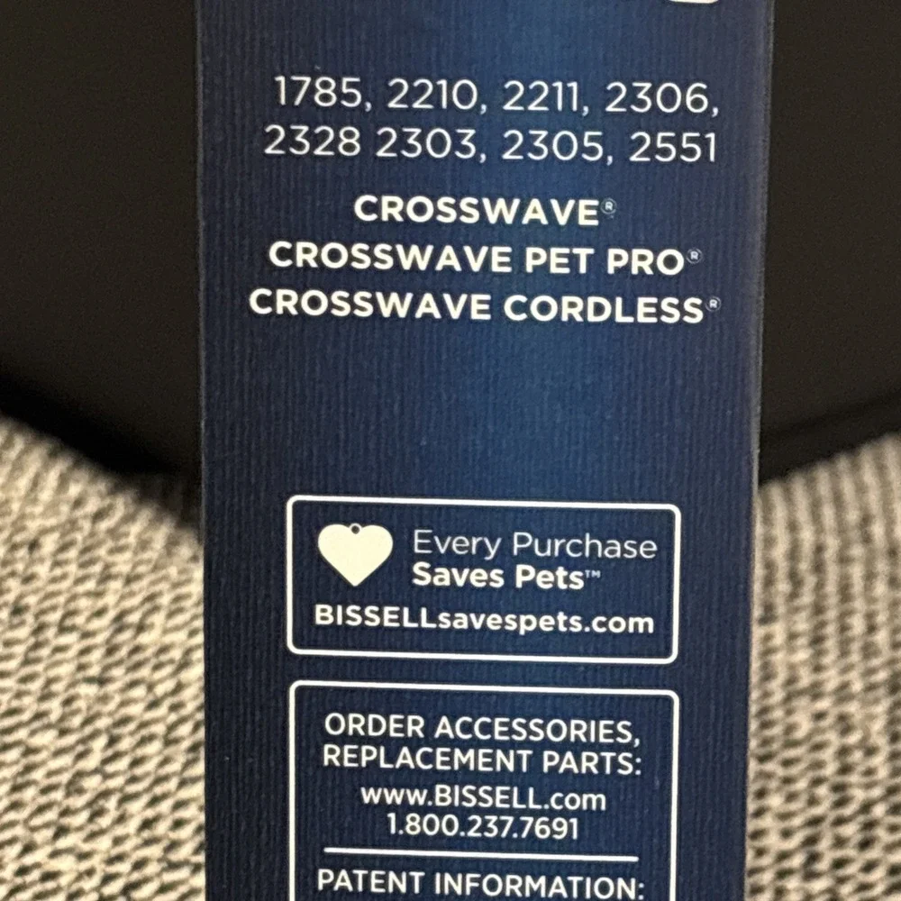 2 Bissell Model 1868 CrossWave Multi-Surface Brush Rolls Pet Pro Cordless 1785..
